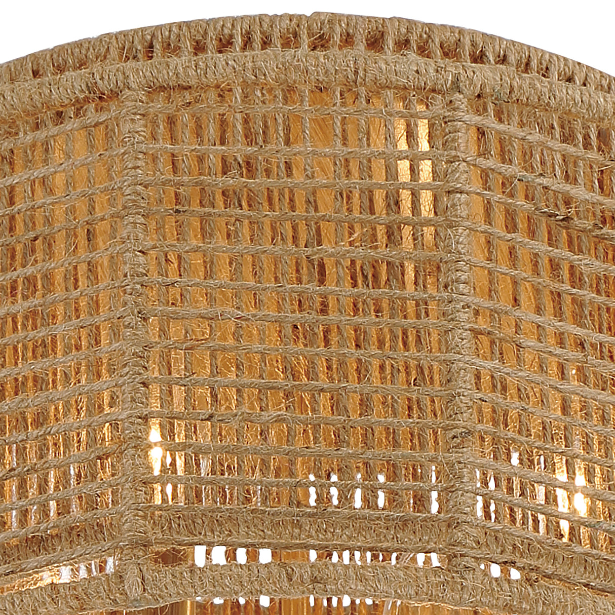 Sellah Flush Mount 15", Jute and Satin Sand