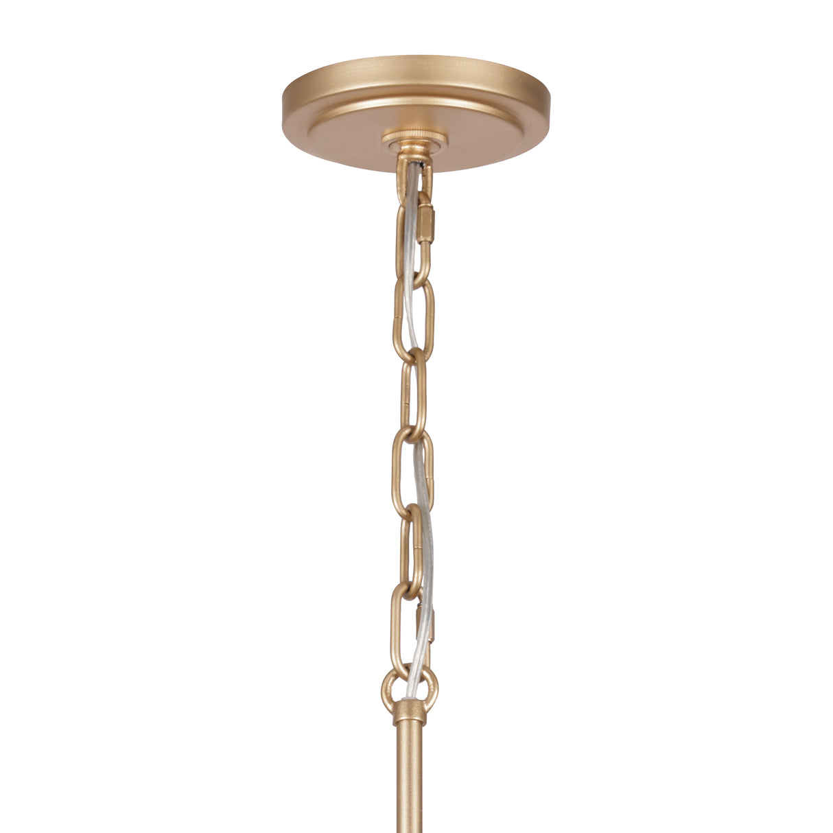 Sienna Medium Pendant 14", Rattan and Soft Brass