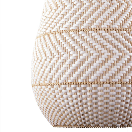 Sienna 3 Light Pendant 16", Rattan and Soft Brass