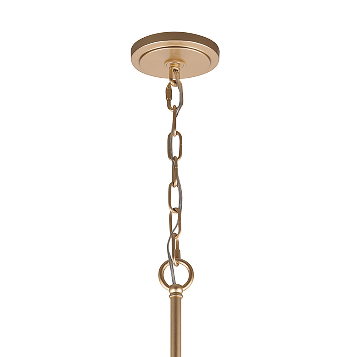 Sienna 4 Light Pendant 22", Rattan and Soft Brass