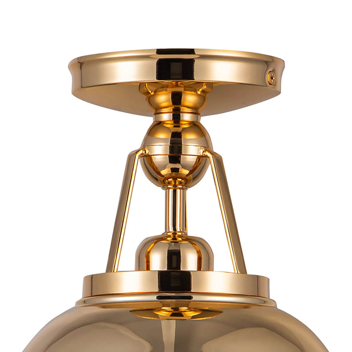 Neville Semi-Flush 12", Polished Brass