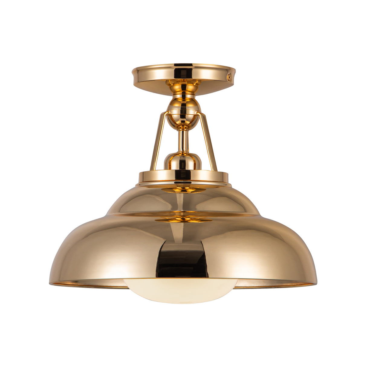 Neville Semi-Flush 12", Polished Brass