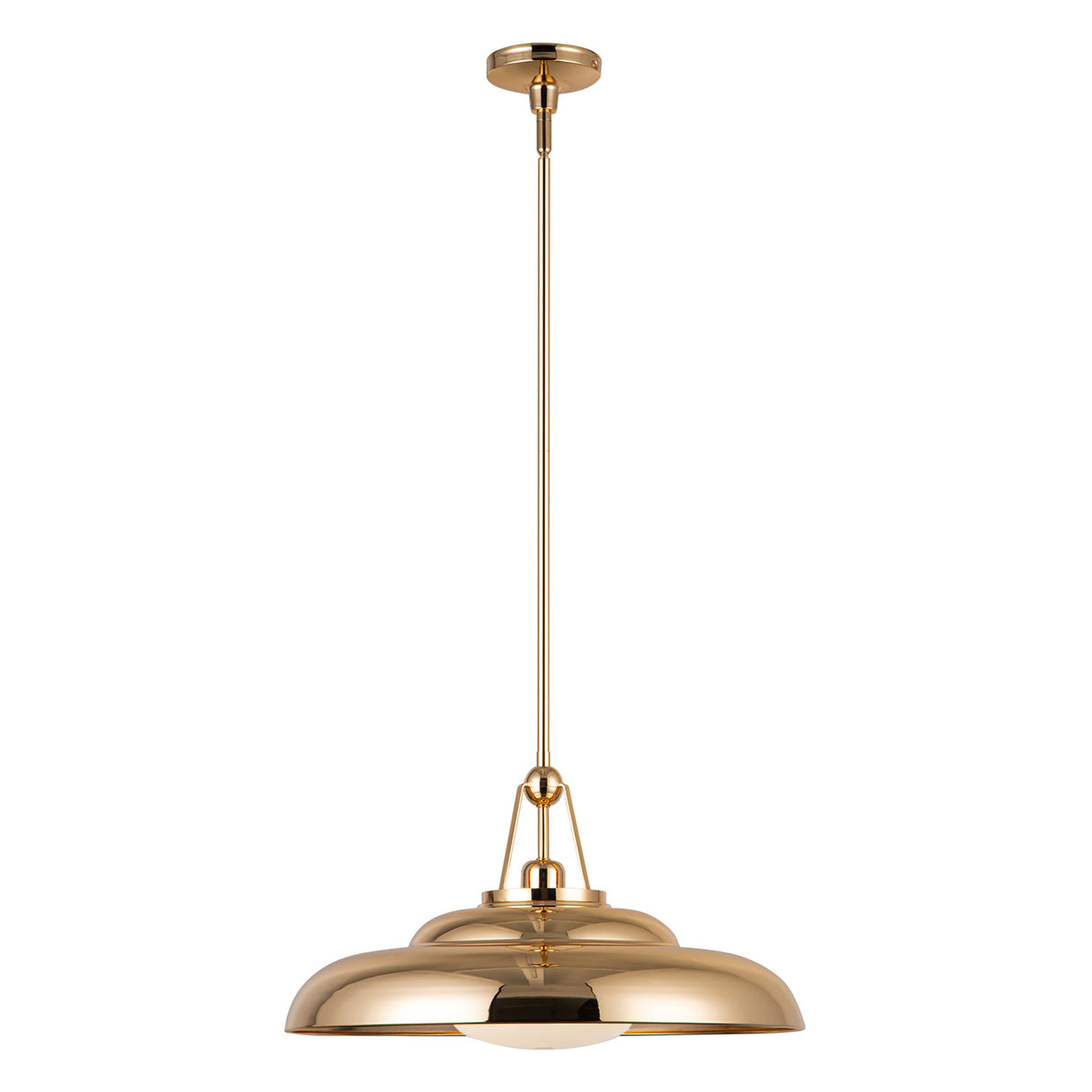 Neville Pendant 20", Polished Brass