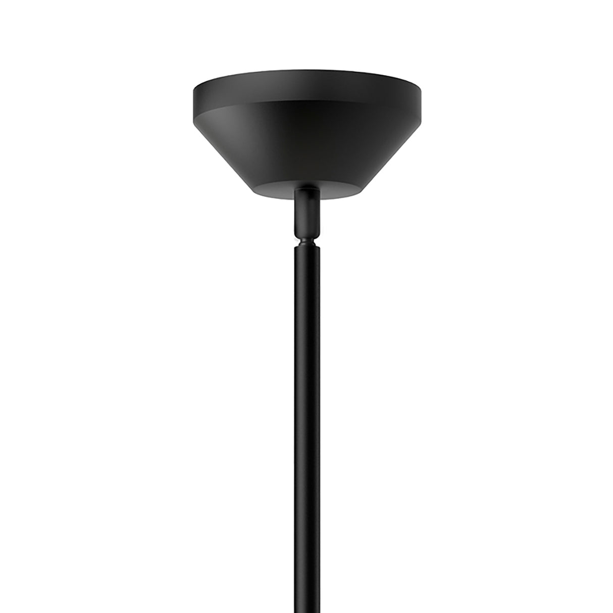 Cori Medium Pendant 14", Matte Black and Milk Glass