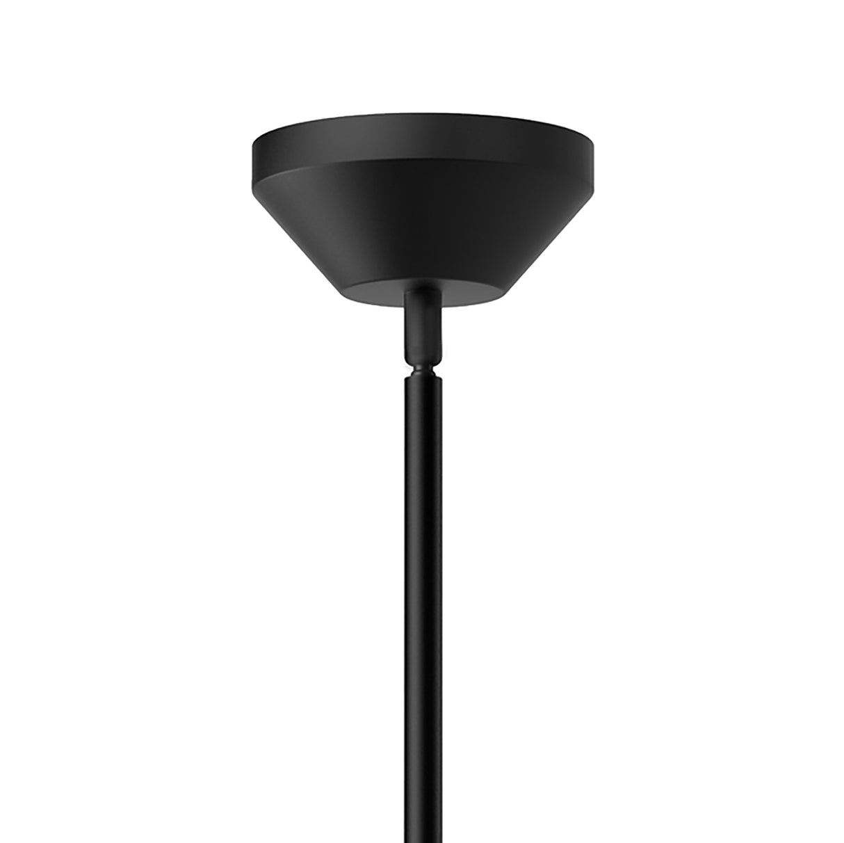 Cori Small Pendant 8", Matte Black and Milk Glass