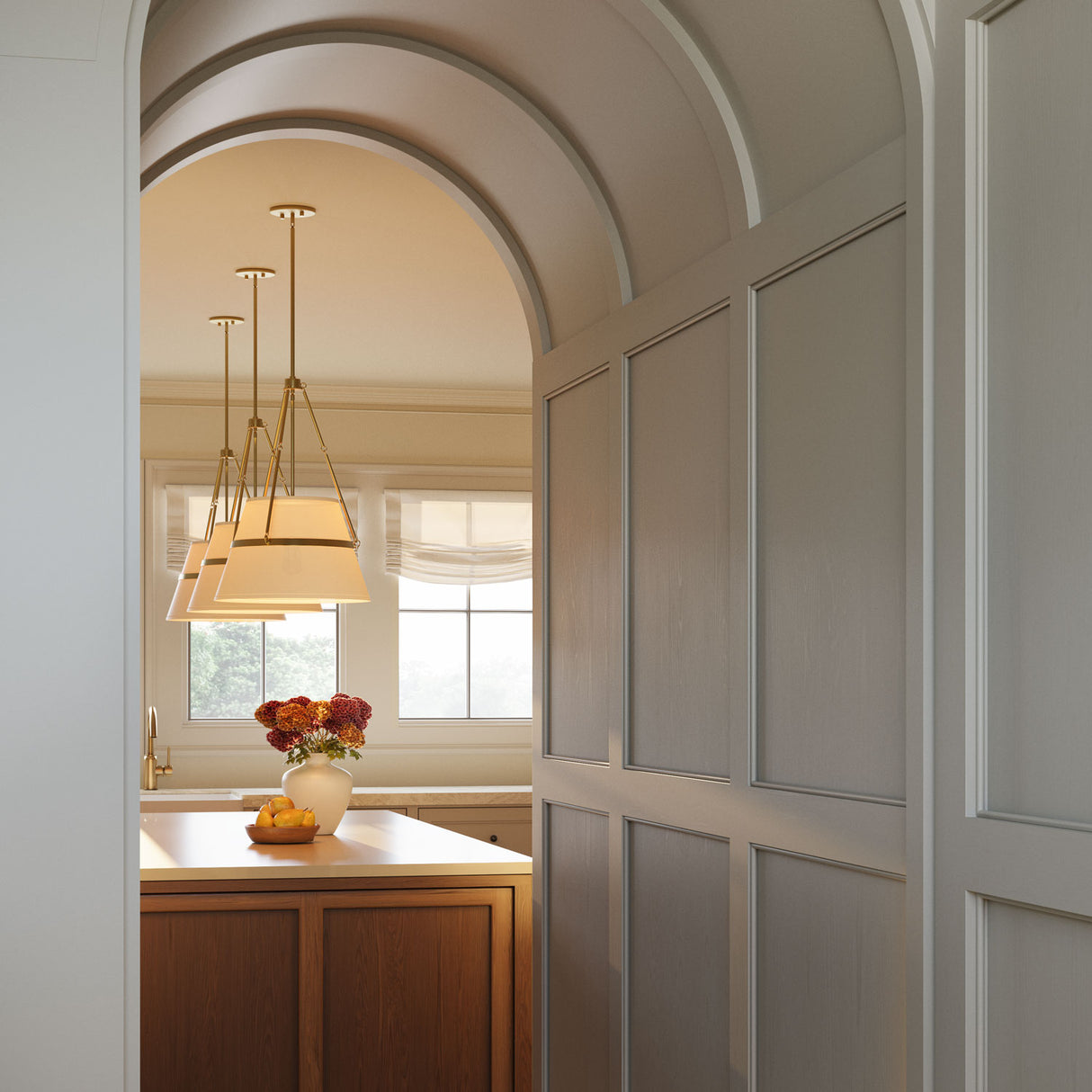 Julien Pendant 18", Antique Brass