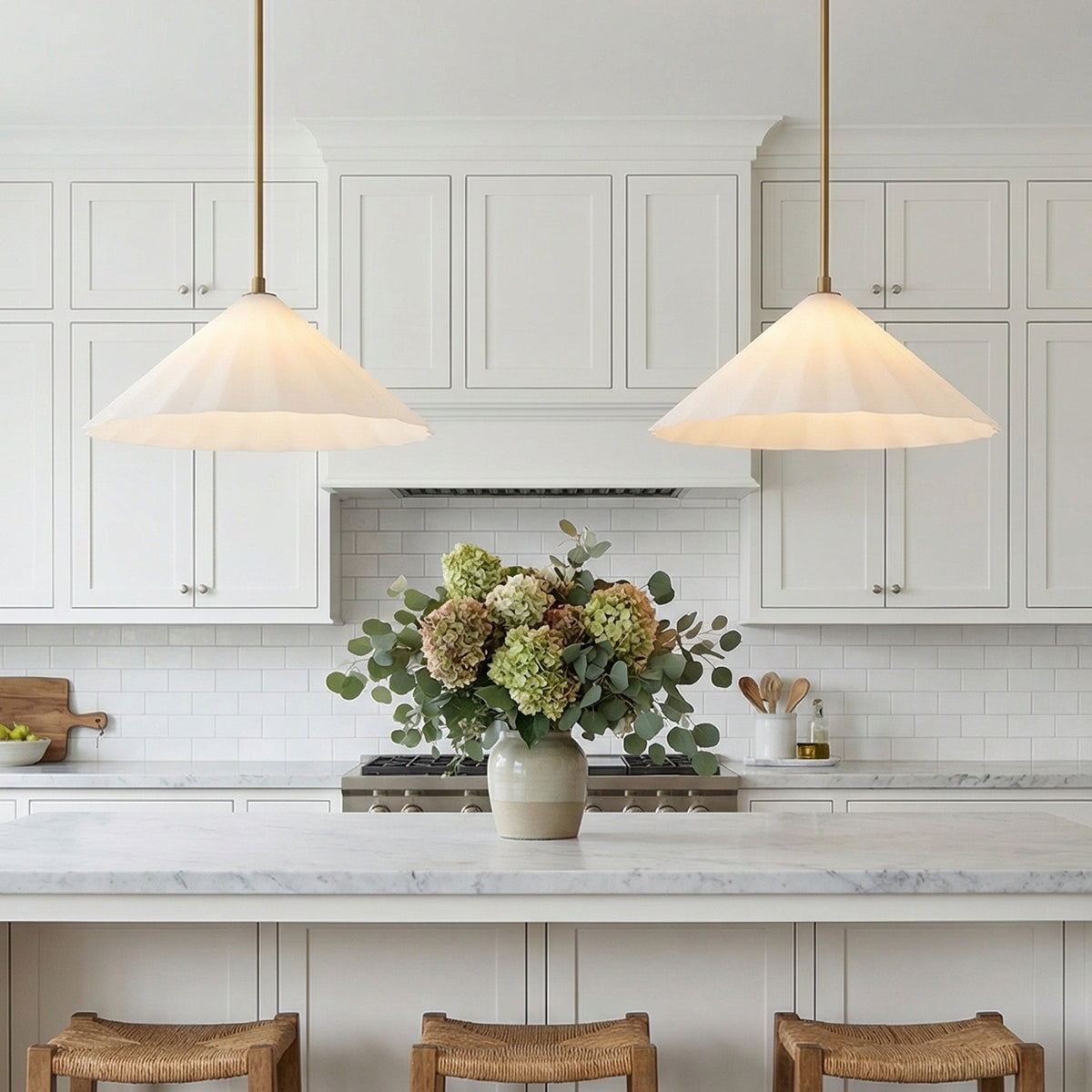 Reese Large Pendant 20" for Modern Farmhouse home with White Shiplap