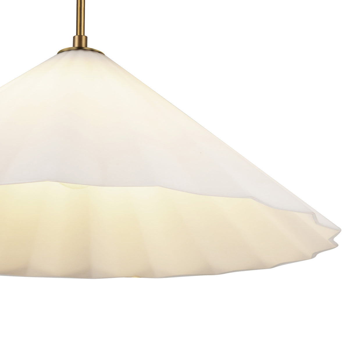 Reese Large Pendant 20", Aged Brass and Opal Glass