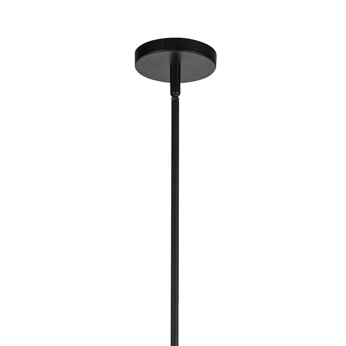 Reese Medium Pendant 14", Matte Black and Opal Glass