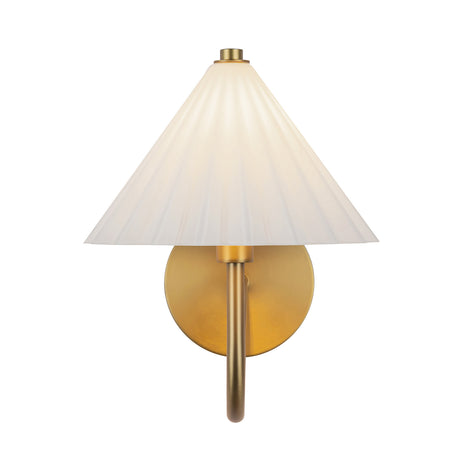 Reese Wall Sconce, Aged Brass and Opal Glass