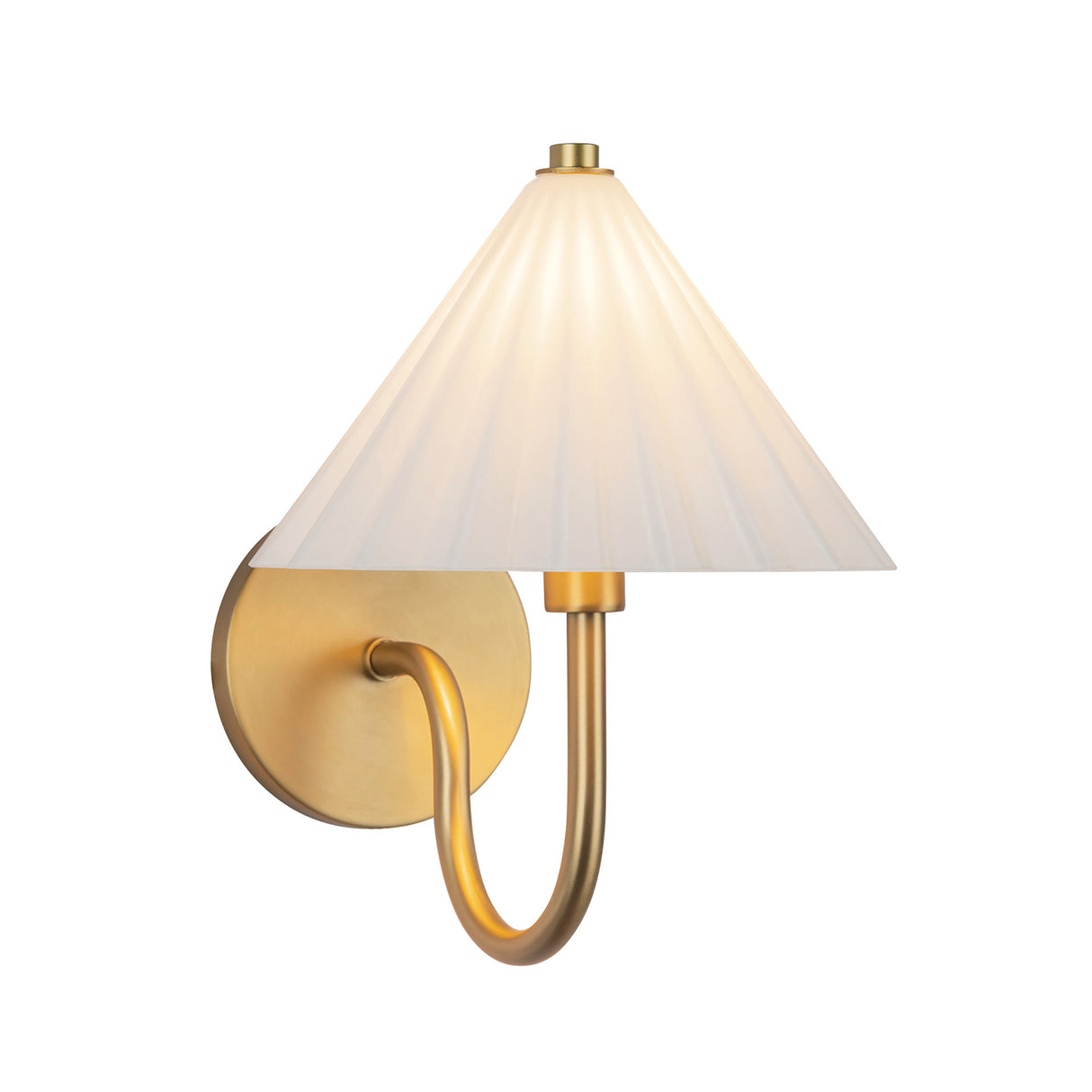 Reese Wall Sconce, Aged Brass and Opal Glass