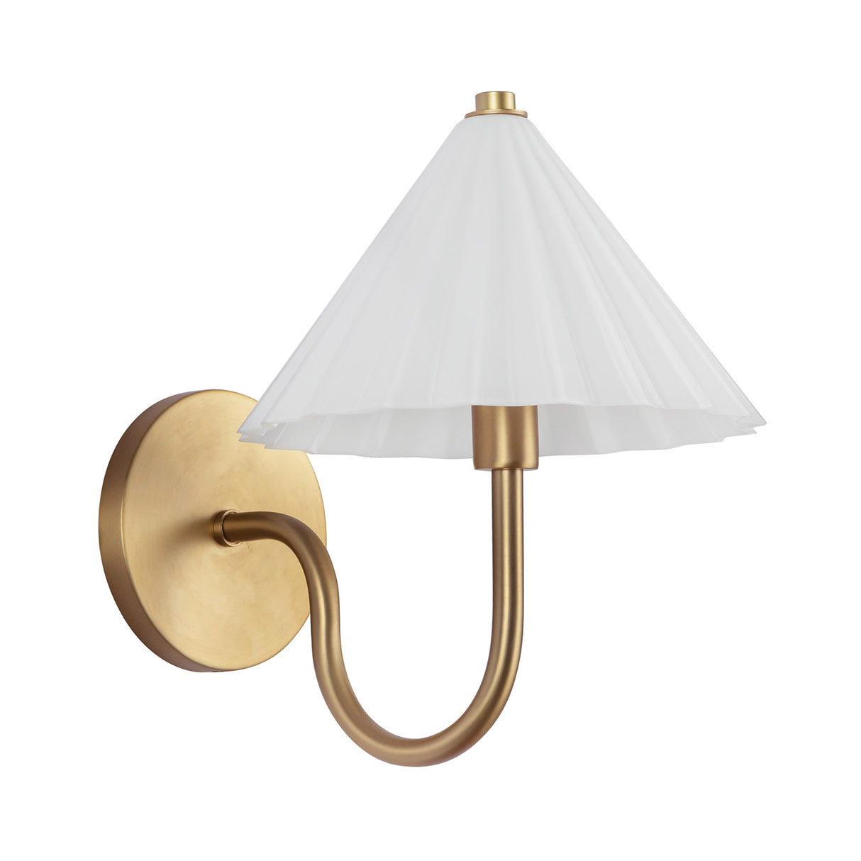 Reese Wall Sconce, Aged Brass and Opal Glass