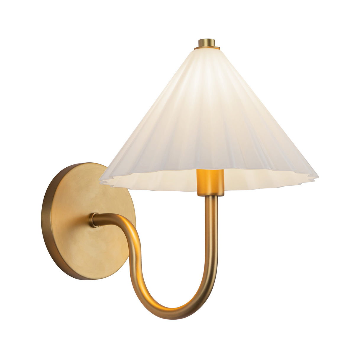 Reese Wall Sconce, Aged Brass and Opal Glass