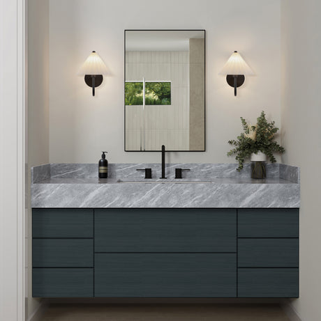 Reese Wall Sconce, Matte Black and Opal Glass