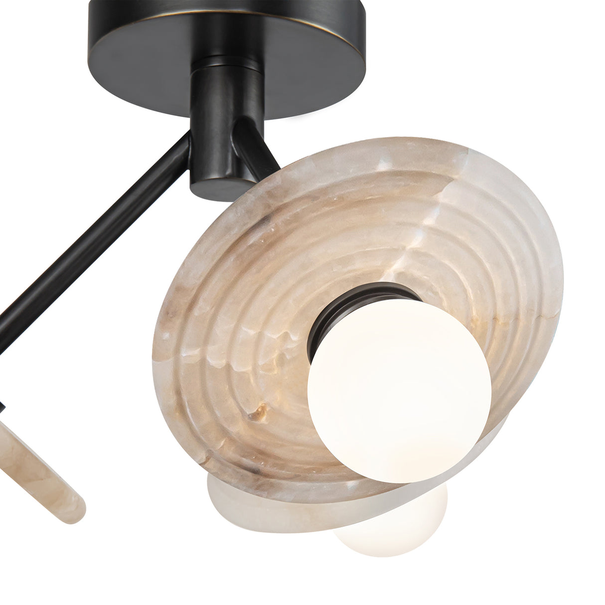 Bren LED Semi-Flush 13", Urban Bronze and Alabaster
