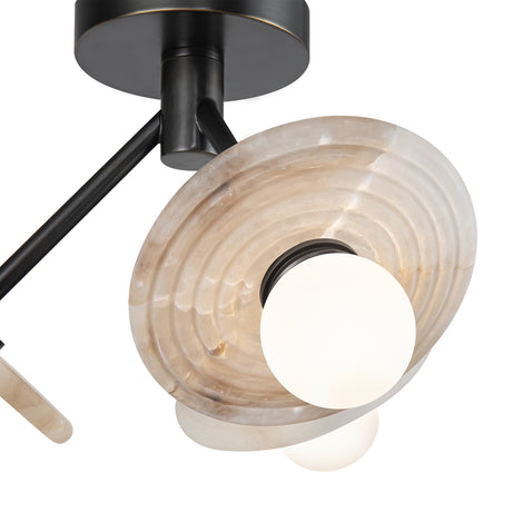 Bren LED Semi-Flush 13", Urban Bronze and Alabaster