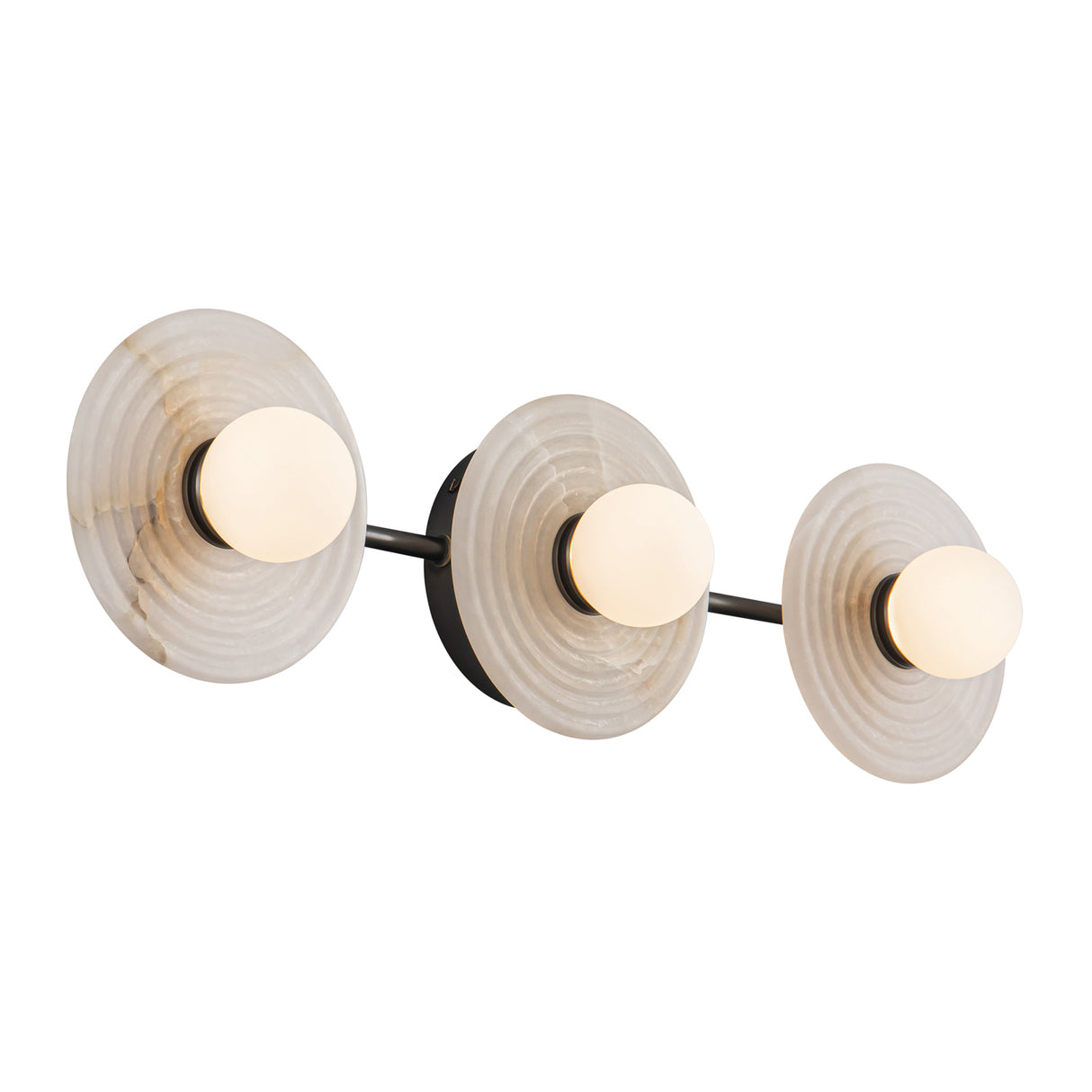 Bren 3 Light LED Vanity, Urban Bronze and Alabaster