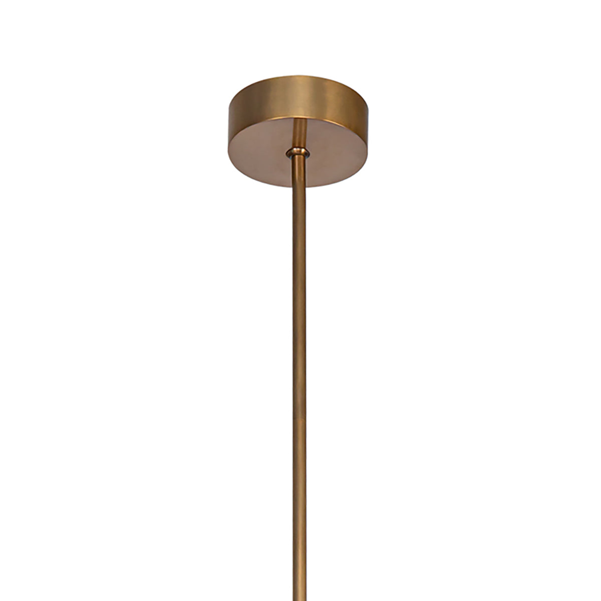 Bren LED Chandelier 46", Vintage Brass and Alabaster