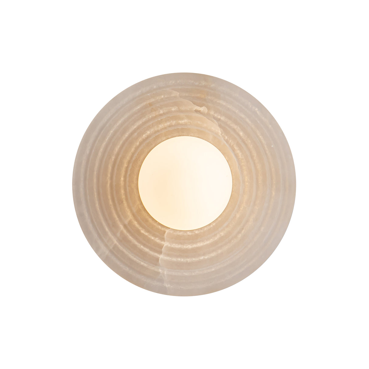 Bren LED Wall Sconce, Vintage Brass and Alabaster