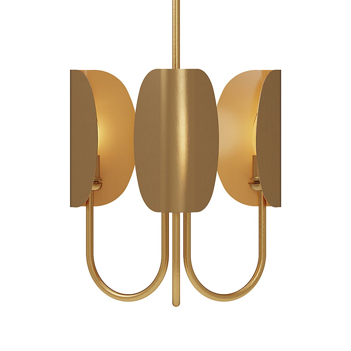Nico 3 Light Chandelier 15", Antique Brass