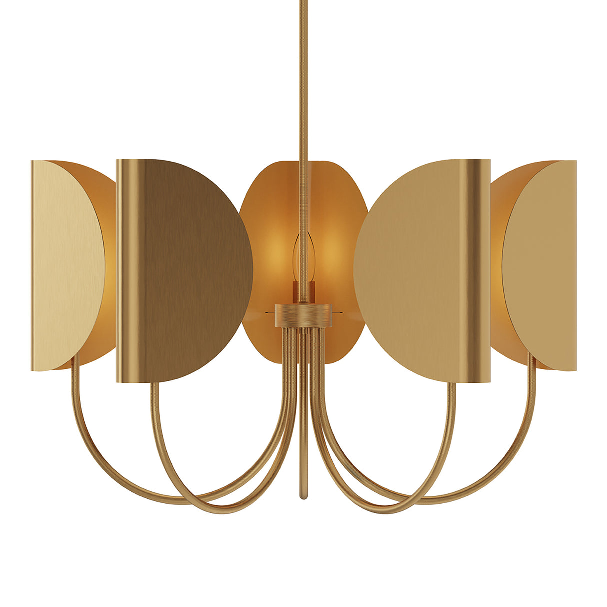 Nico 5 Light Chandelier 32", Antique Brass