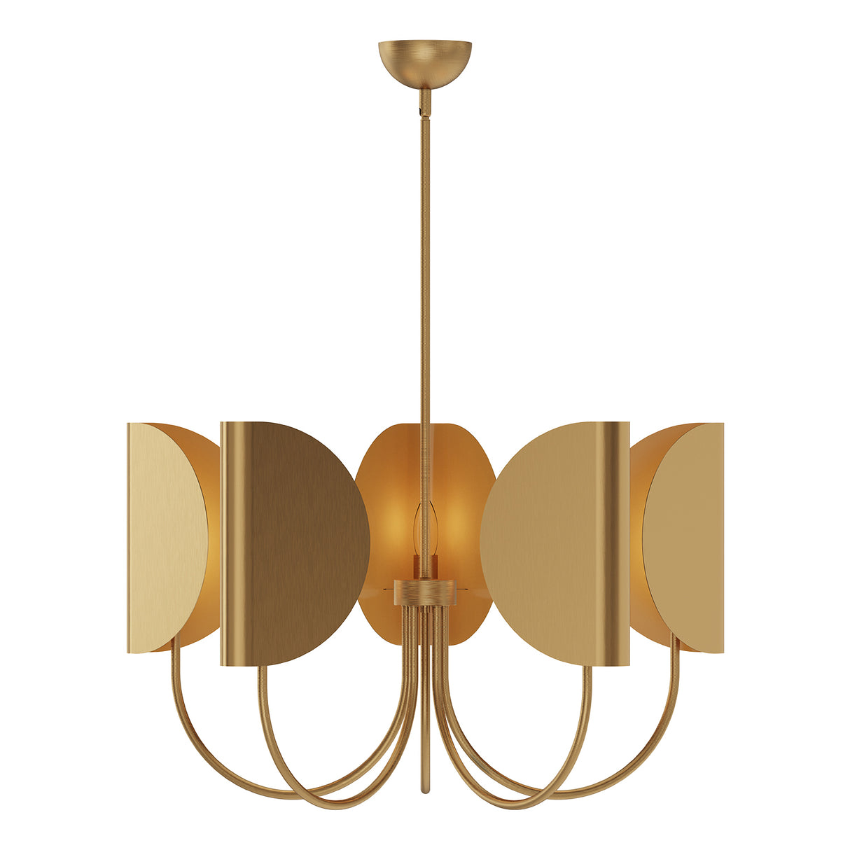 Nico 5 Light Chandelier 32", Antique Brass