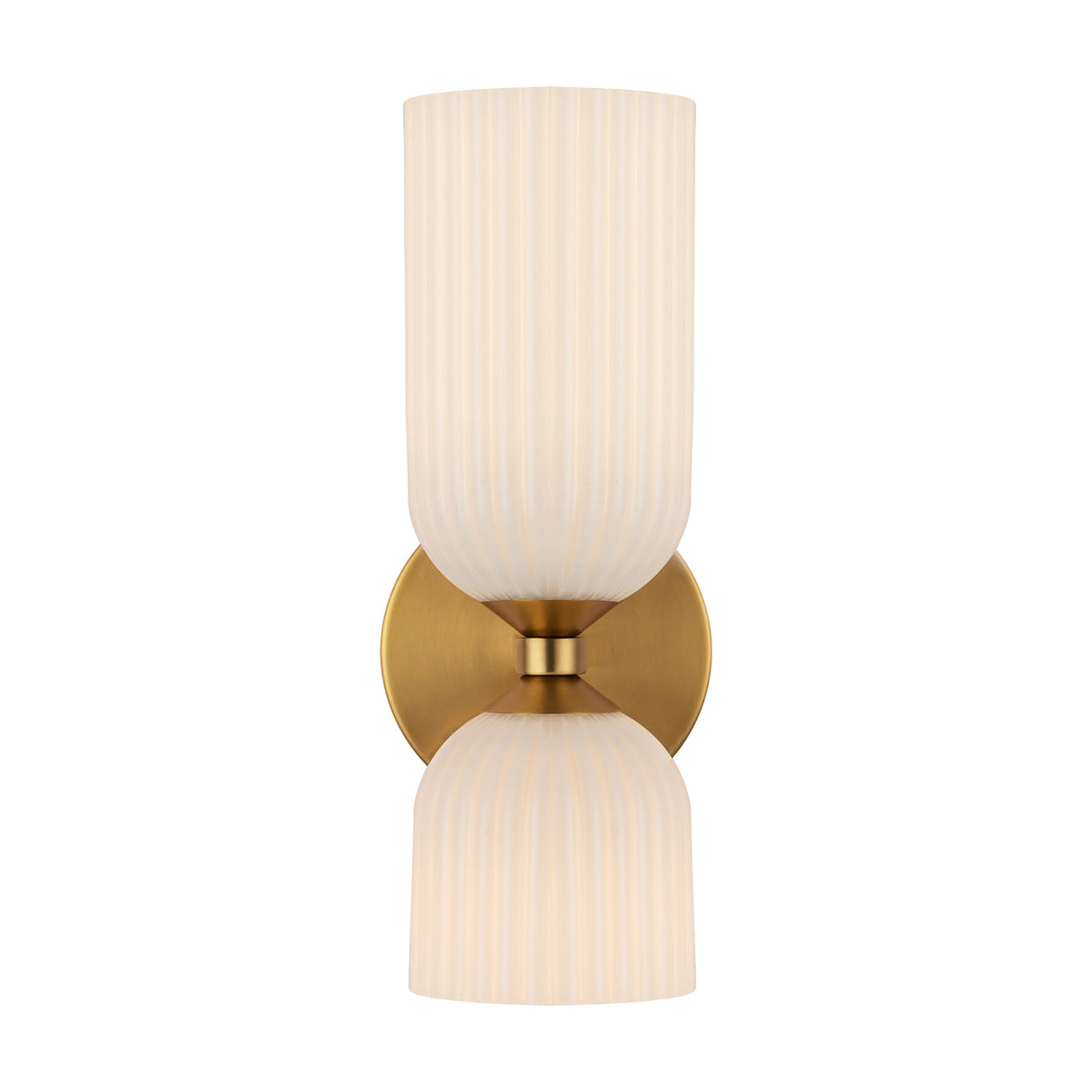 Elle Wall Sconce, Brushed Brass and Milk Glass
