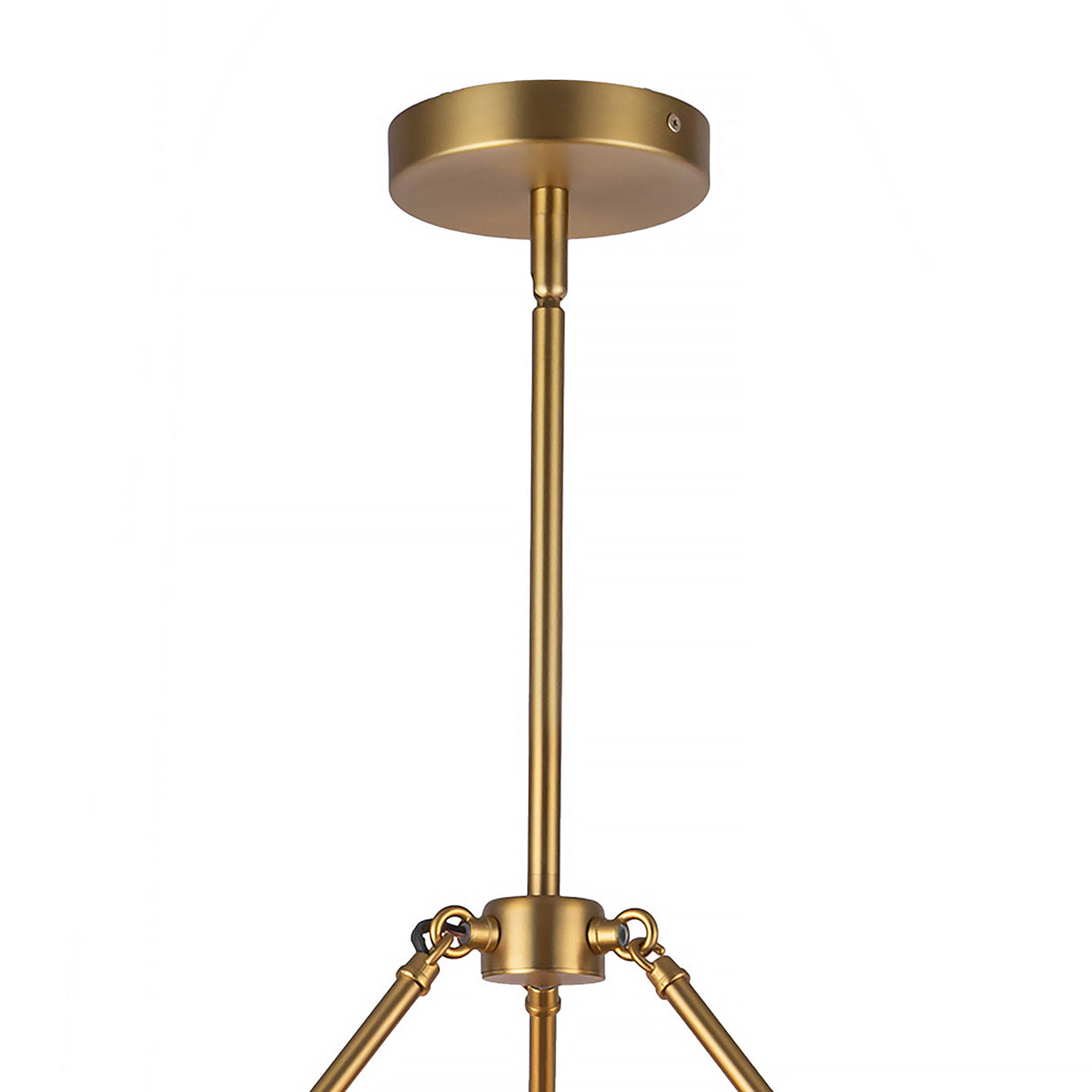 Elle Chandelier 26", Brushed Brass and Clear Glass