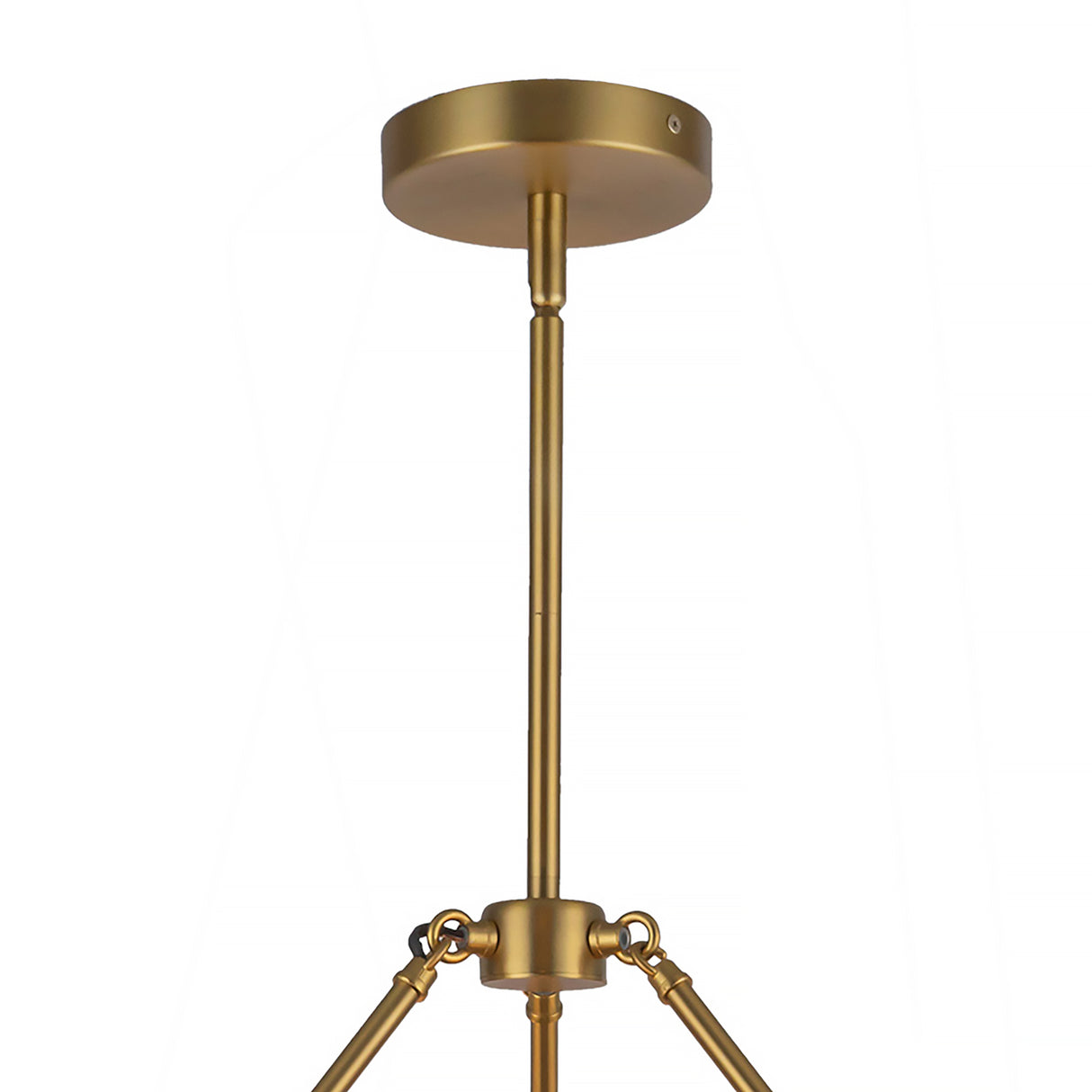 Elle Chandelier 26", Brushed Brass and Milk Glass