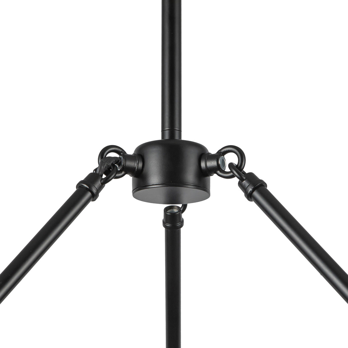 Elle Chandelier 26", Matte Black and Clear Glass