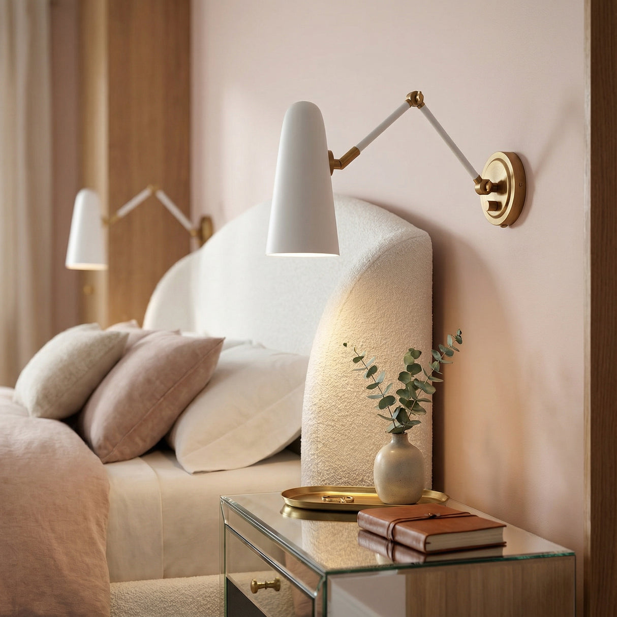 Roy Articulating Wall Sconce for Modern home with White walls