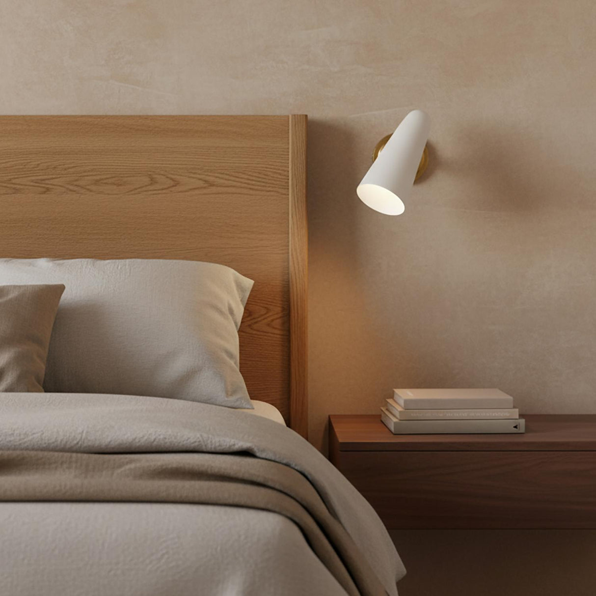 Roy Pivot Wall Sconce, White and Antique Brass