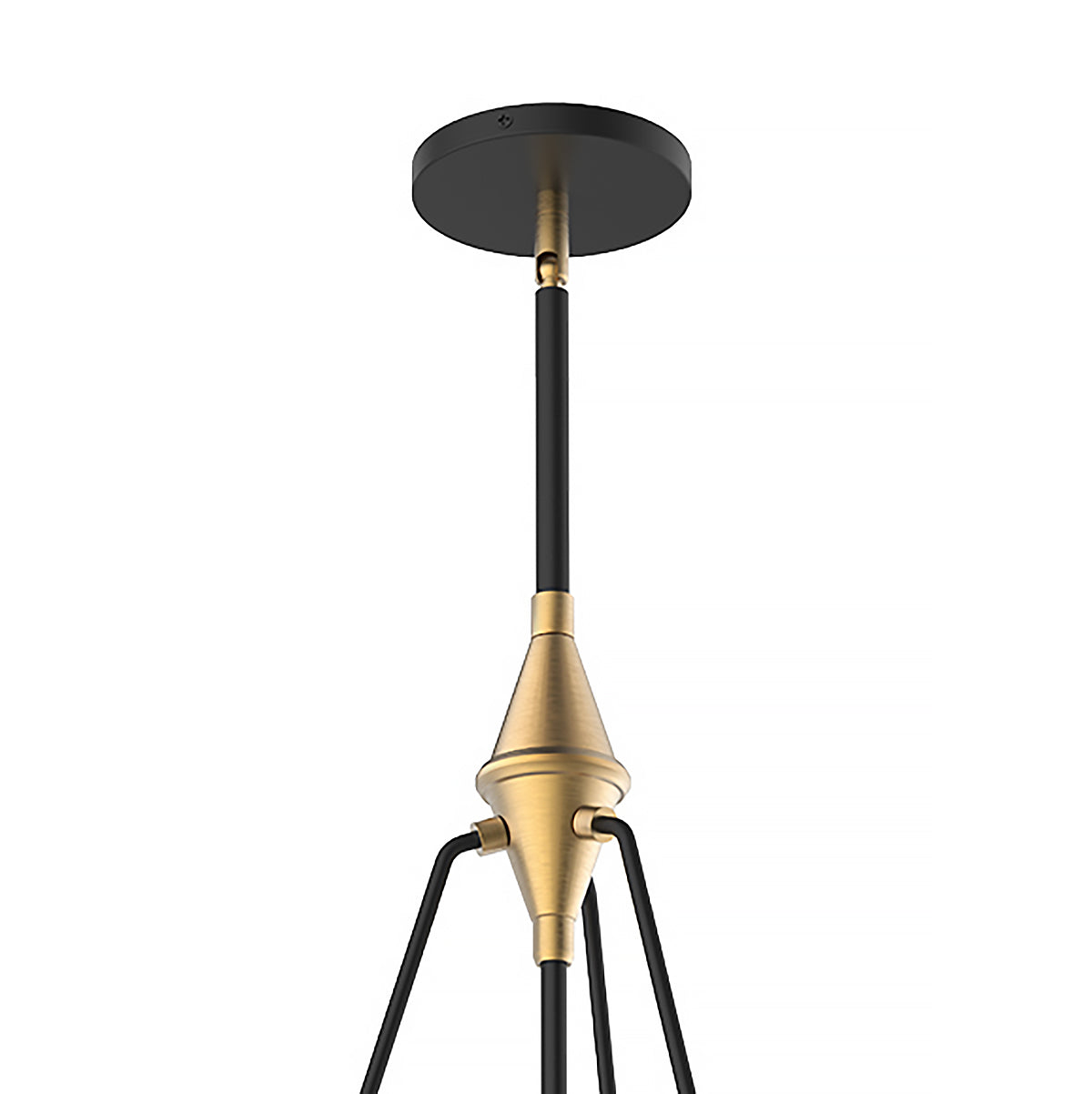 Darcy Medium Pendant 14", Brushed Brass and Water Glass