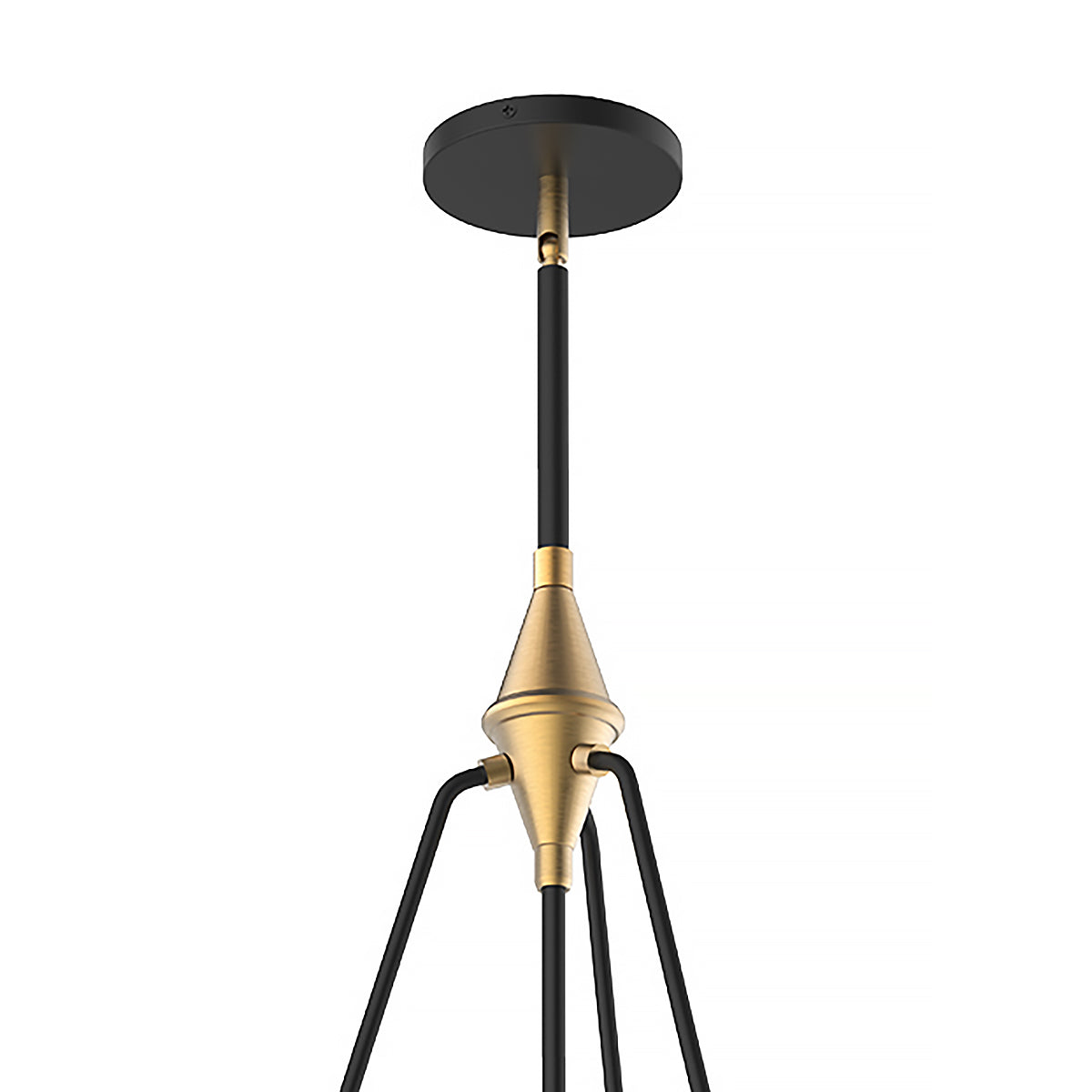 Darcy Large Pendant 18", Brushed Brass and Water Glass