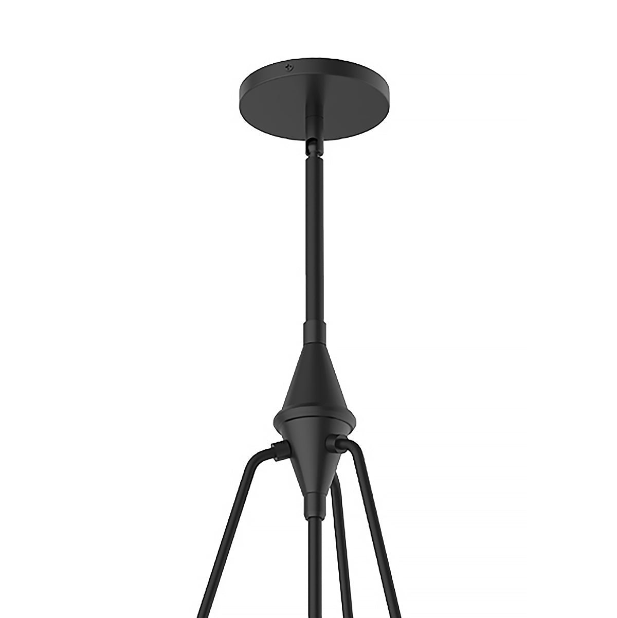 Darcy Large Pendant 18", Matte Black and Water Glass
