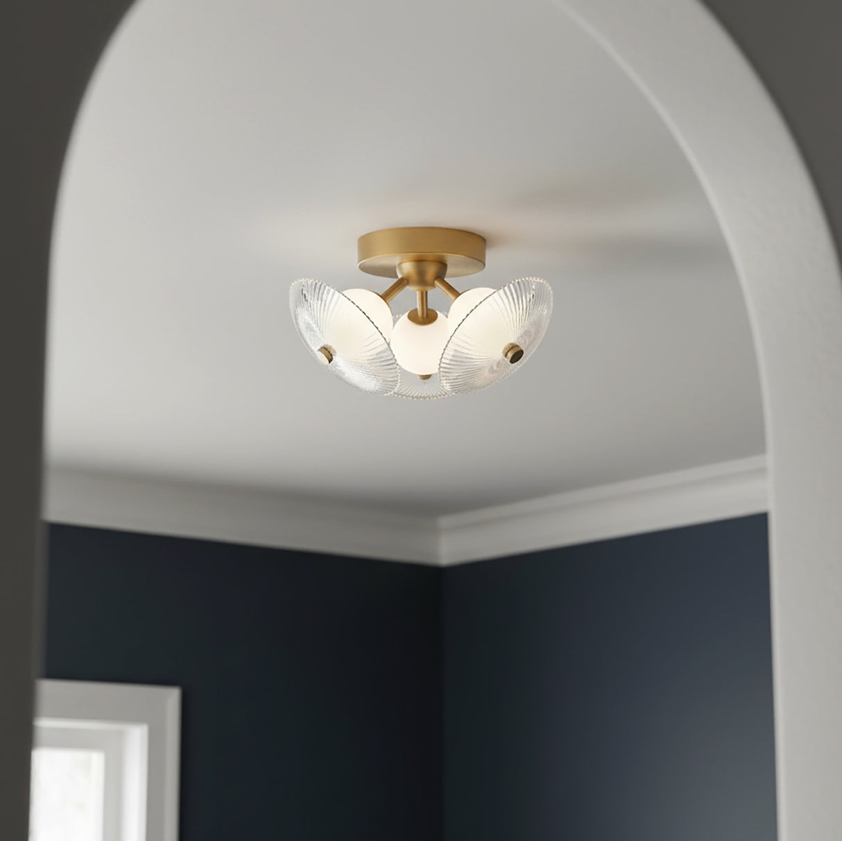 Ivan LED Semi Flush 12" for Modern home with White Walls