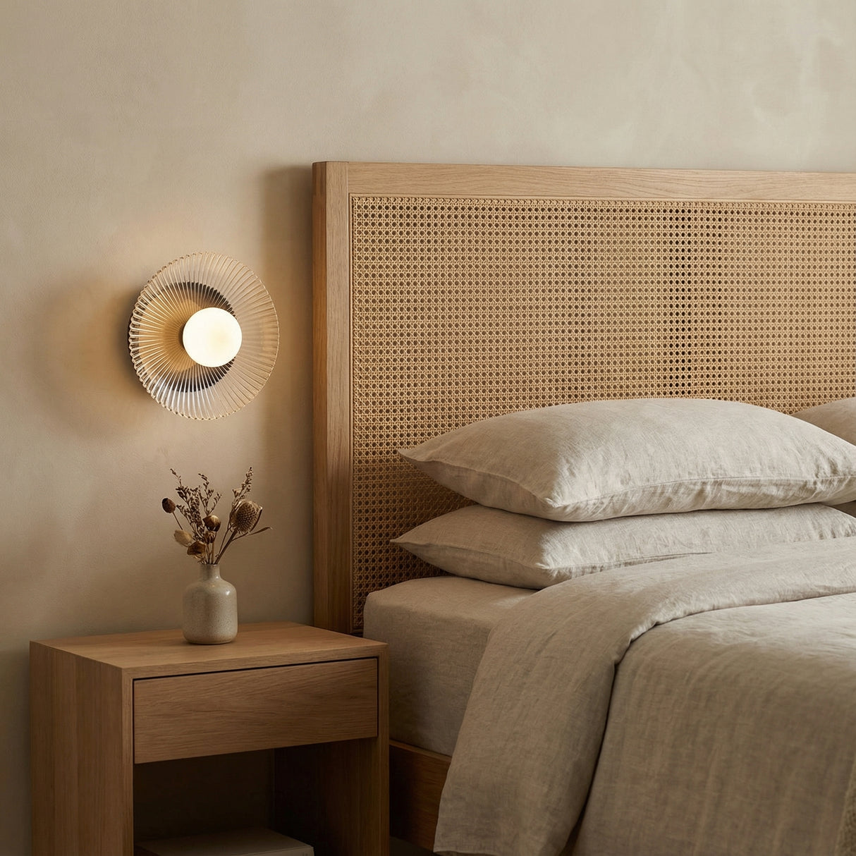 Ivan LED Wall Sconce, Matte Black for Modern home with Beige Walls