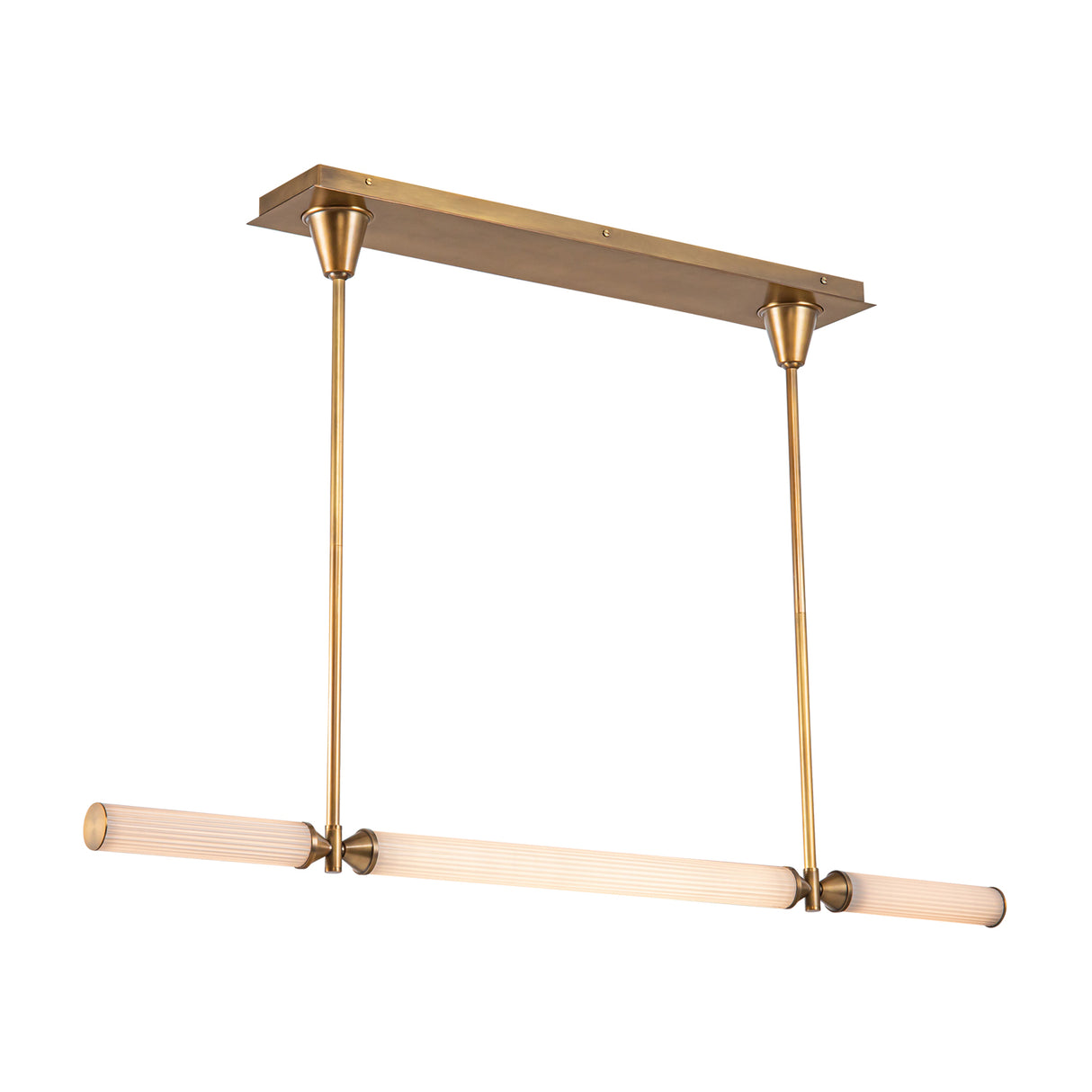 Blain LED Linear Pendant 48", Vintage Brass