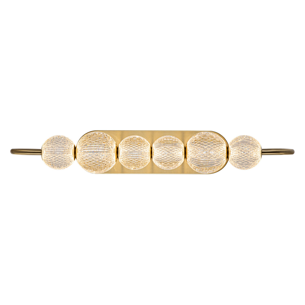 Evelyn Curved Arm LED Wall Sconce 28", Natural Brass