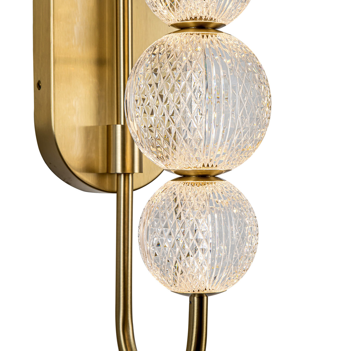 Evelyn Curved Arm LED Wall Sconce 28", Natural Brass
