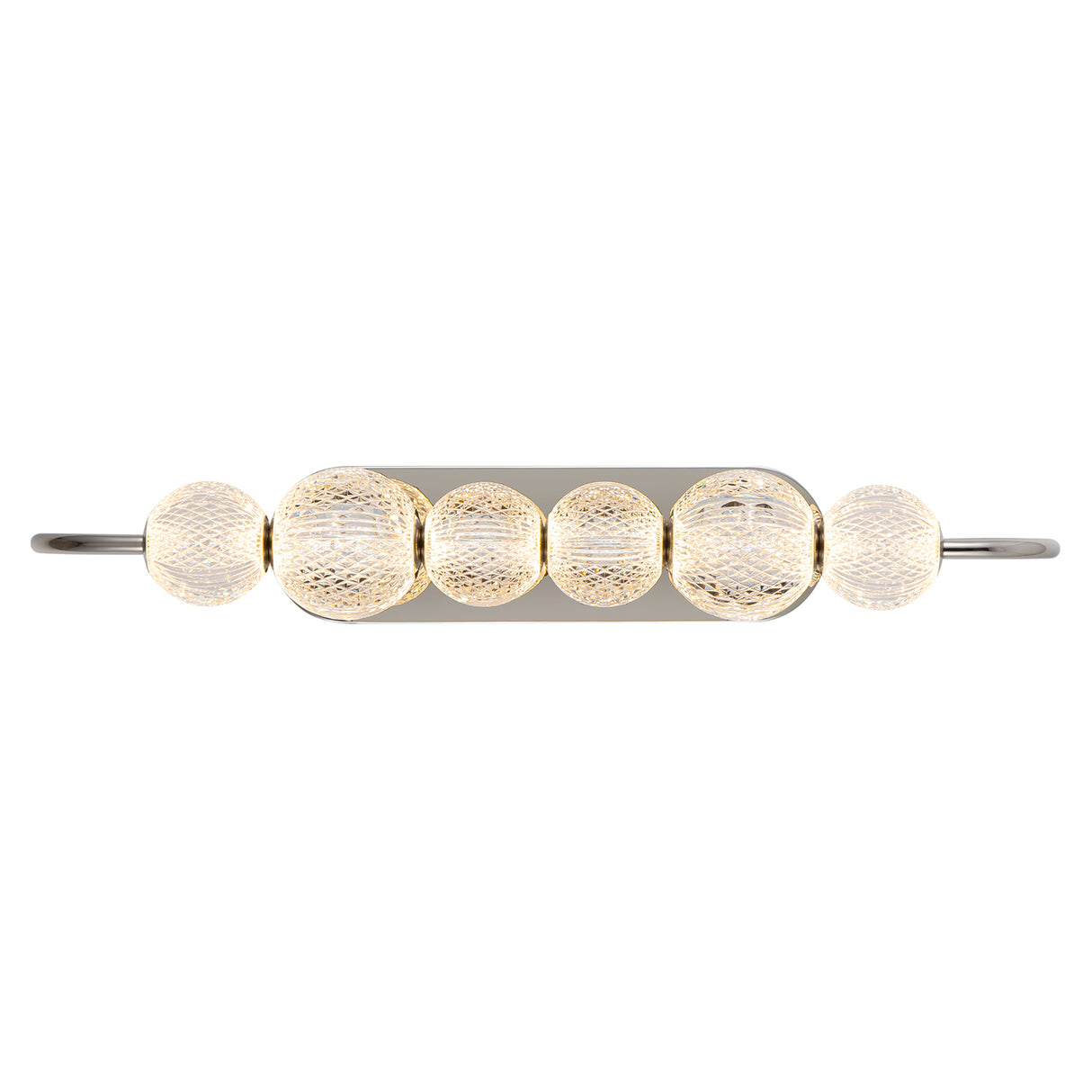 Evelyn Curved Arm LED Wall Sconce 28", Polished Nickel