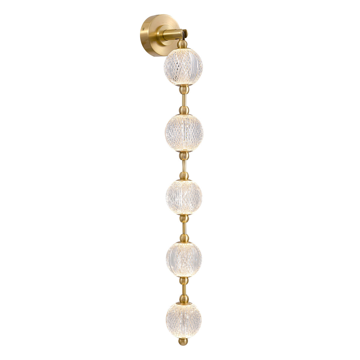 Evelyn LED Wall Sconce 38", Natural Brass