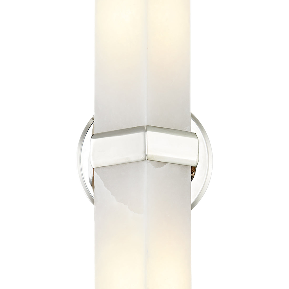 Gracy 2 Light Wall Sconce, Polished Nickel and Alabaster