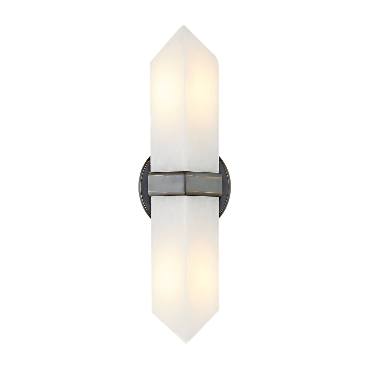 Gracy 2 Light Wall Sconce, Urban Bronze and Alabaster