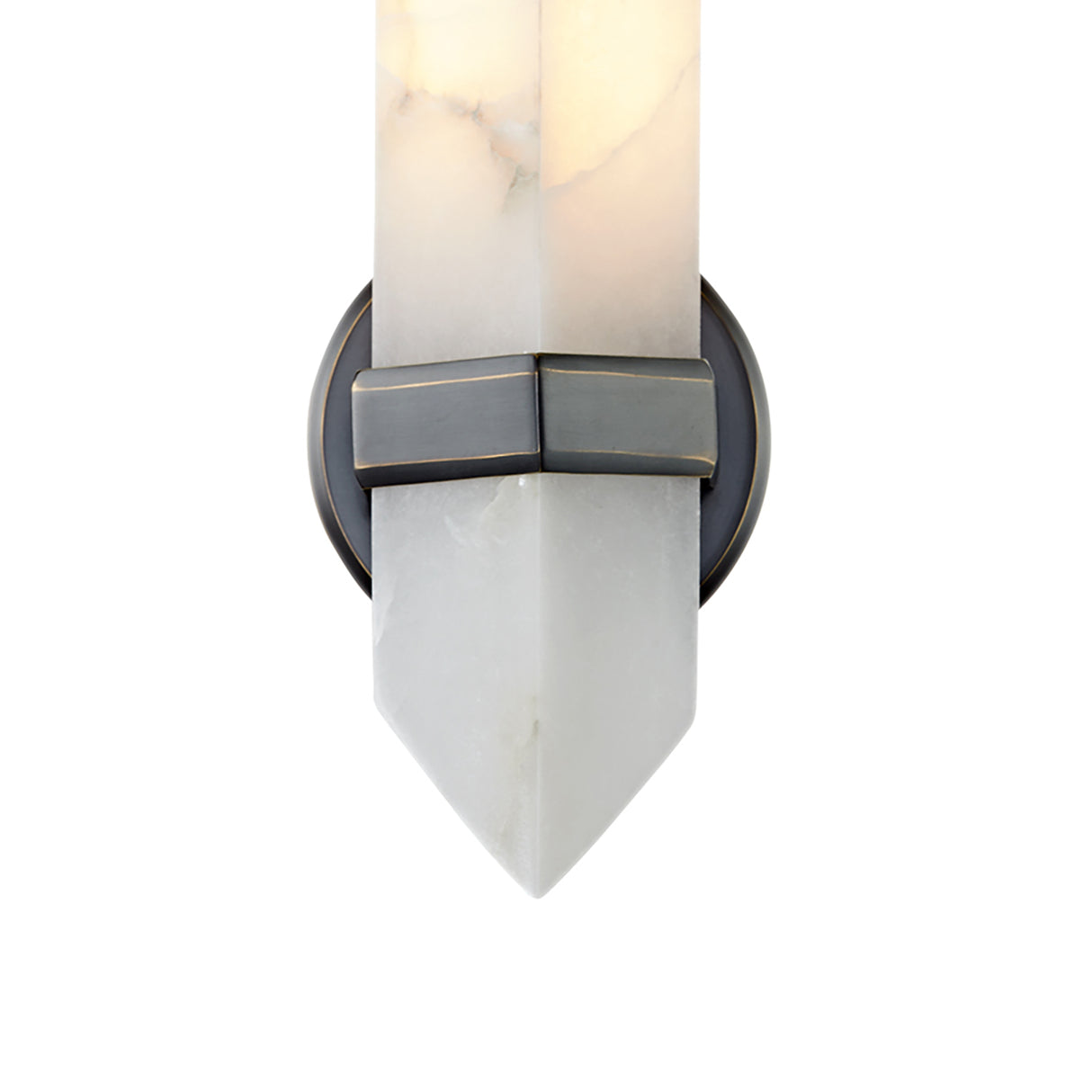 Gracy 1 Light Wall Sconce, Urban Bronze and Alabaster