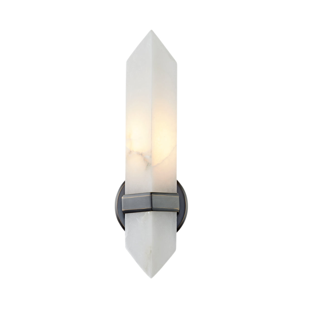 Gracy 1 Light Wall Sconce, Urban Bronze and Alabaster