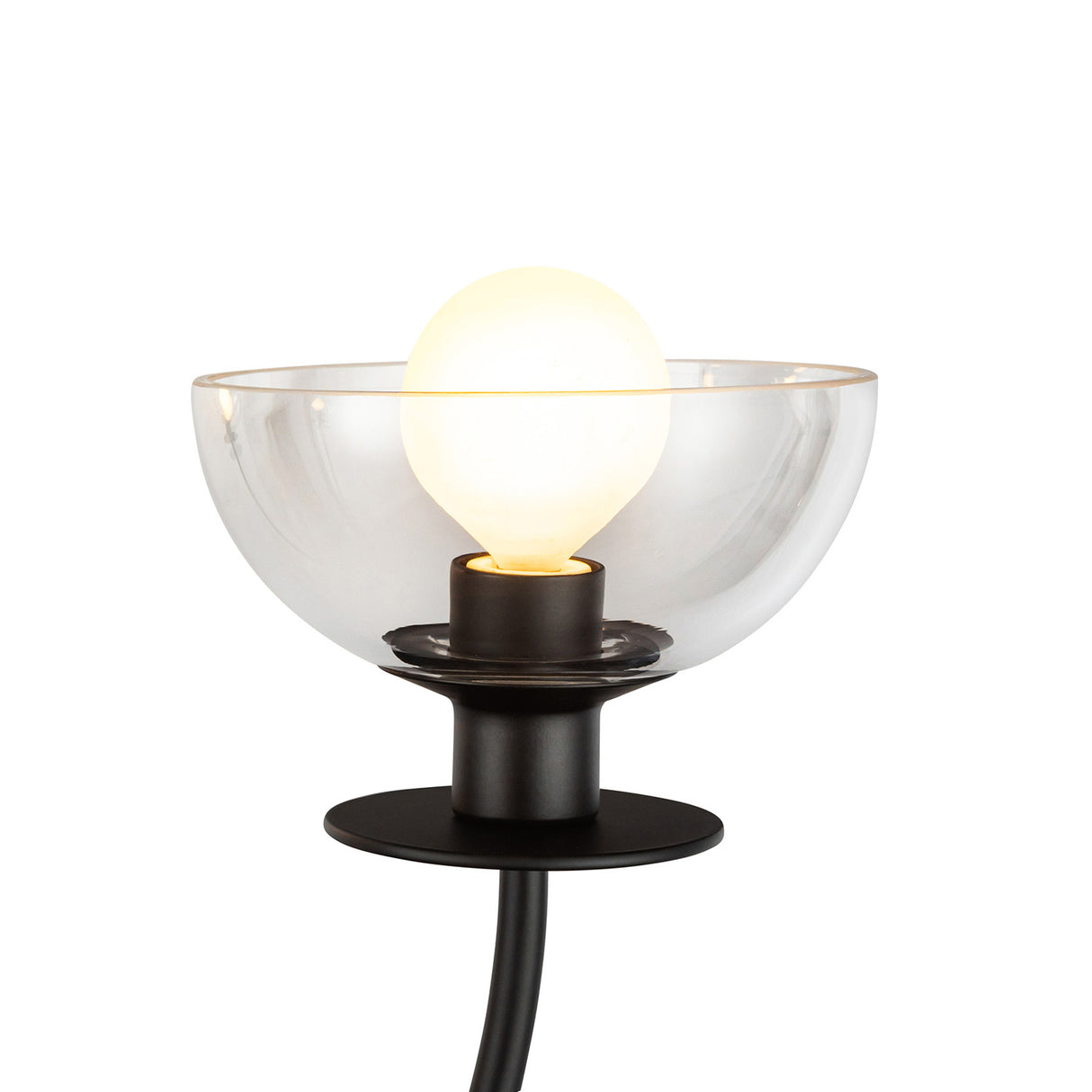 Bella 4 Light Chandelier 26", Matte Black
