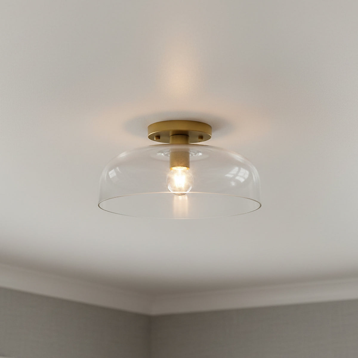 Bella Semi-Flush 12" for Modern home with White walls