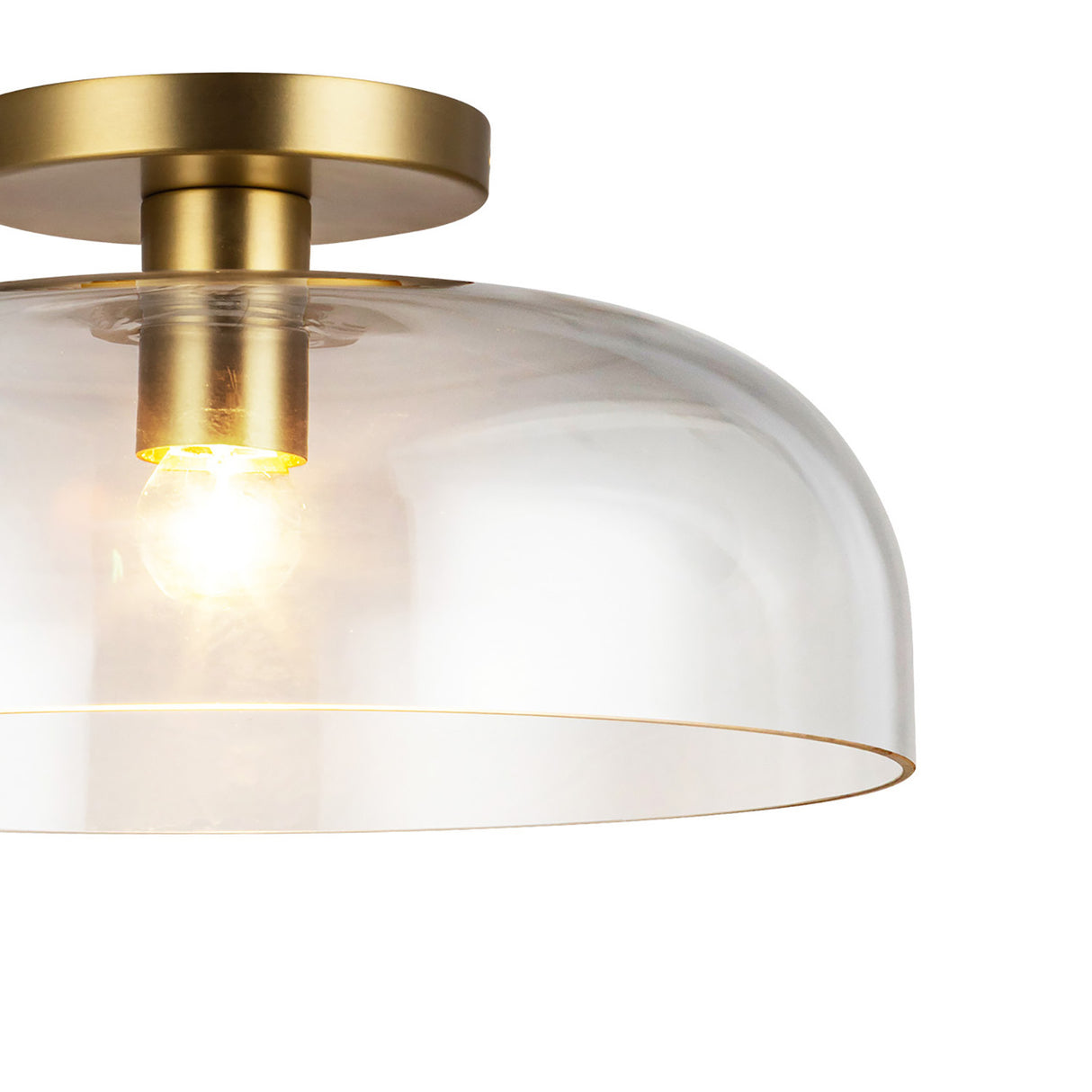 Bella Semi-Flush 12", Brushed Brass