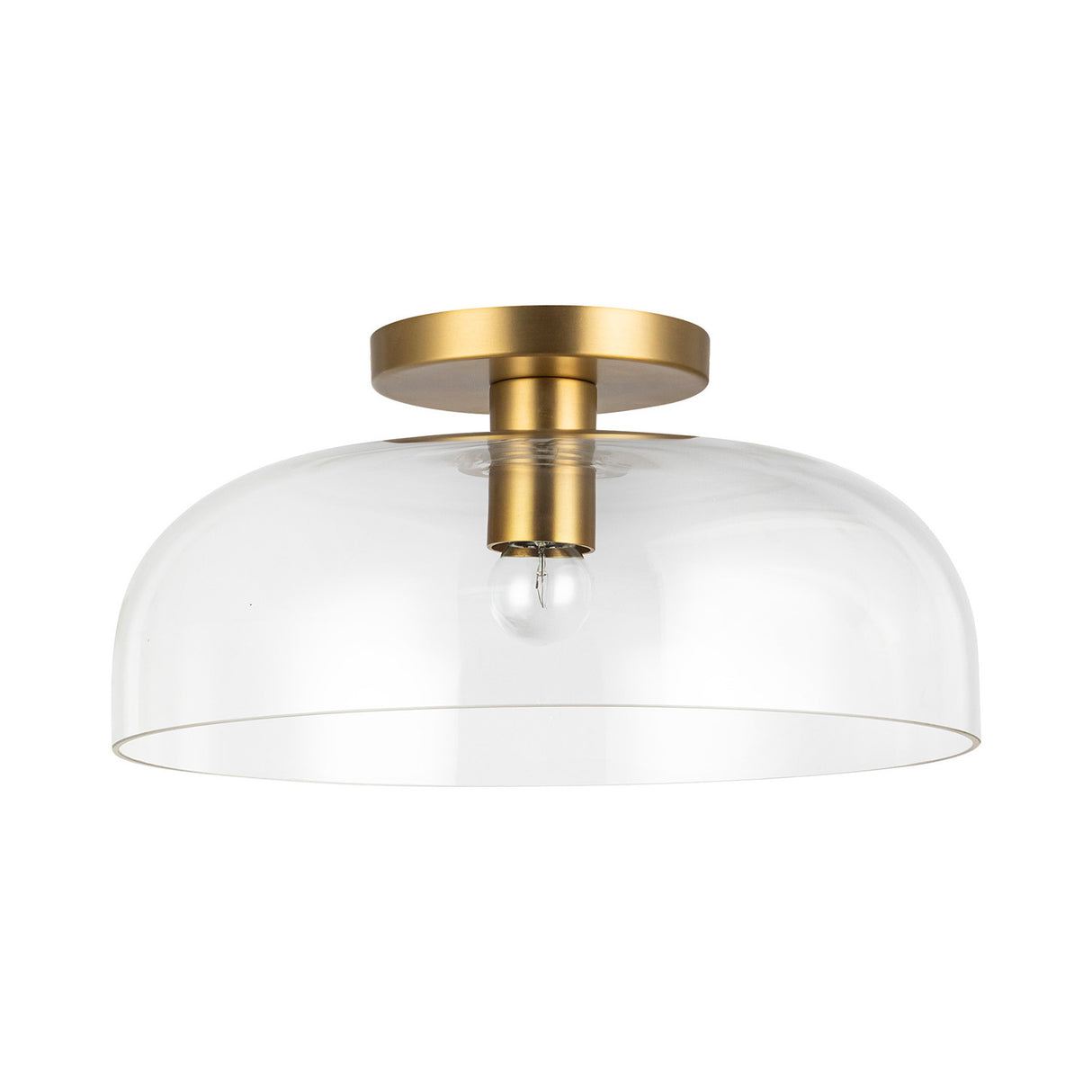 Bella Semi-Flush 12", Brushed Brass